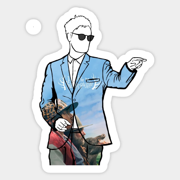 Taika Waititi (Hunt for the Wilderpeople) Portrait Sticker by Youre-So-Punny